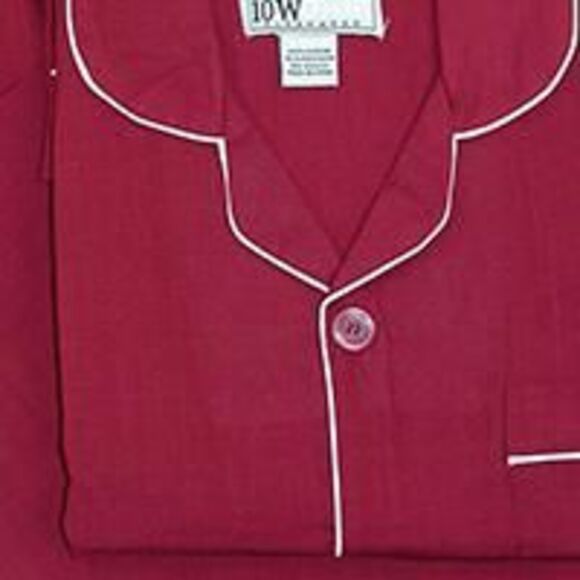 Ten West Apparel Long Sleeve Long Leg Solid Pajama Set - Picture 2 of 3